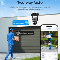V380 Dual-Lens 4G Solar Security Camera – 8MP 4K Night Vision, PIR Human Detection, Waterproof CCTV Monitor 4