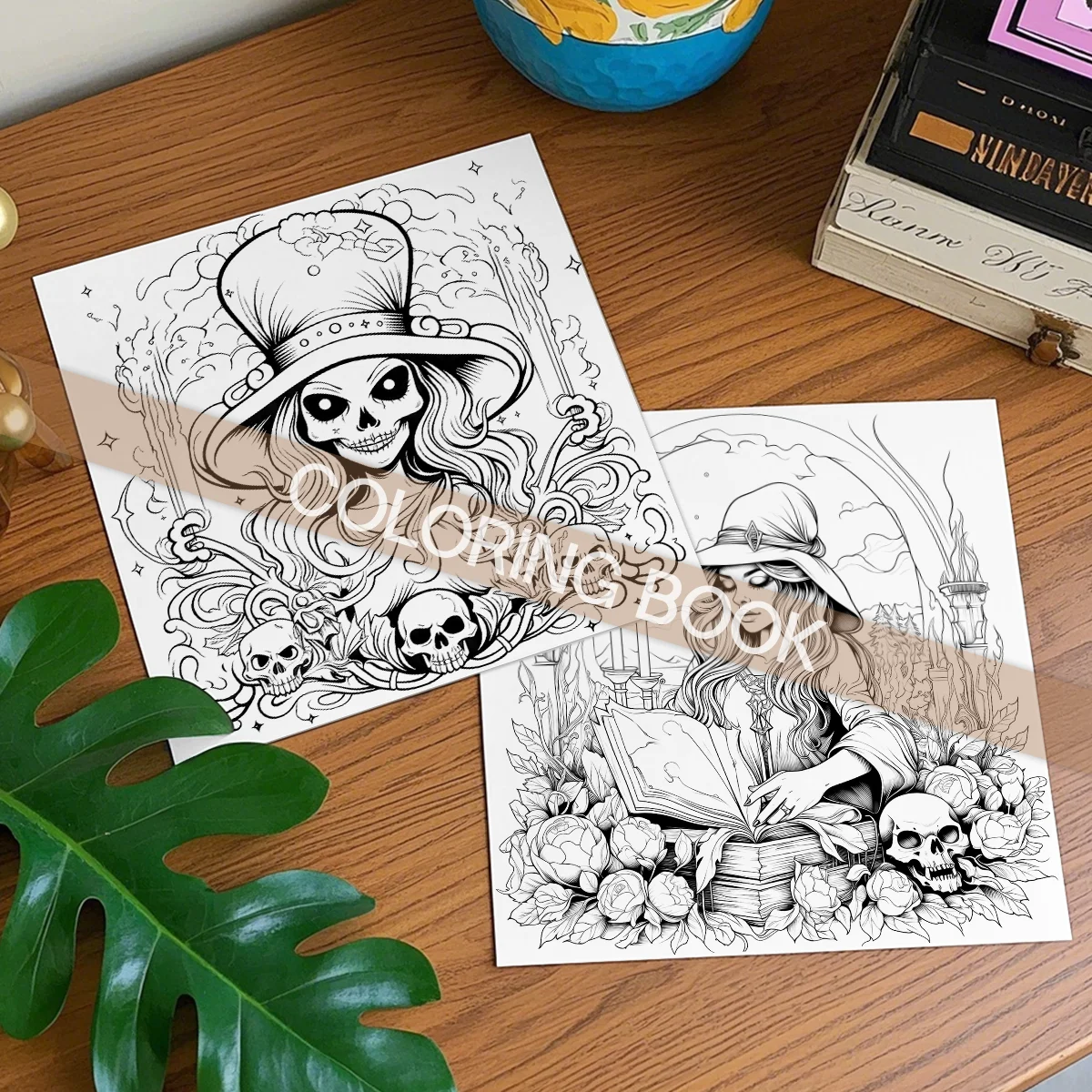 SCARY DOLL Malbuch für Erwachsene mit Horror-Motiven zum Zeitvertreib, DIY-Mal- und Zeichenbücher als Weihnachts- oder Geburtstagsgeschenk – Detail 4