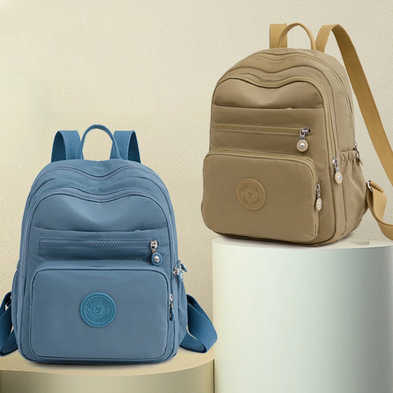

Wear resistant Women Backpack Girls Campus Bag Rucksack Waterproof Nylon Female School Backpack Travel Multi-Pocket Daypacks