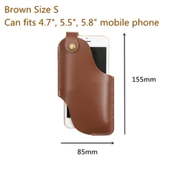 Men's Soft PU Leather Belt Pouch & Wallet Phone Holder (A)