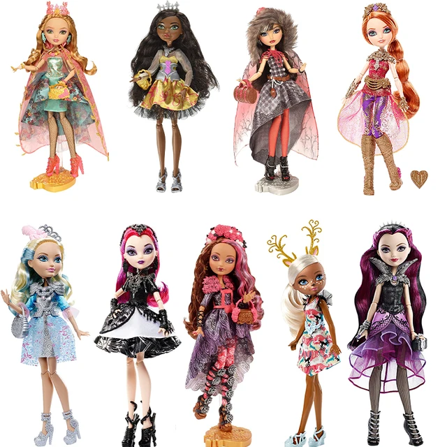 Original Ever After High Doll Action Figure Collection Toys Raven Queen、Dragon Games、Kitty Cheshire、Darling Charming、Cerise Hood 1