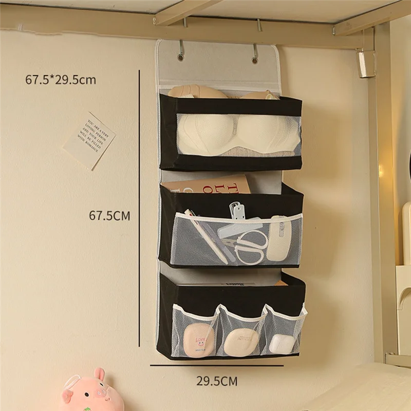 Multifunctional Dormitory Storage Bag Wardrobe Storage Bag For Store Sundries Fabric Storage Hanging Bag Behind Door 5