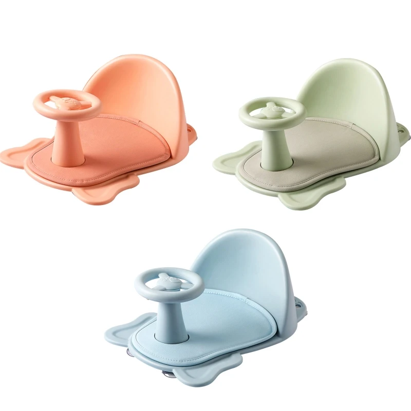 

Baby Bath Seat for Sit-up Bathing Newborn Non-slip Round Bathtub Seat with Mat