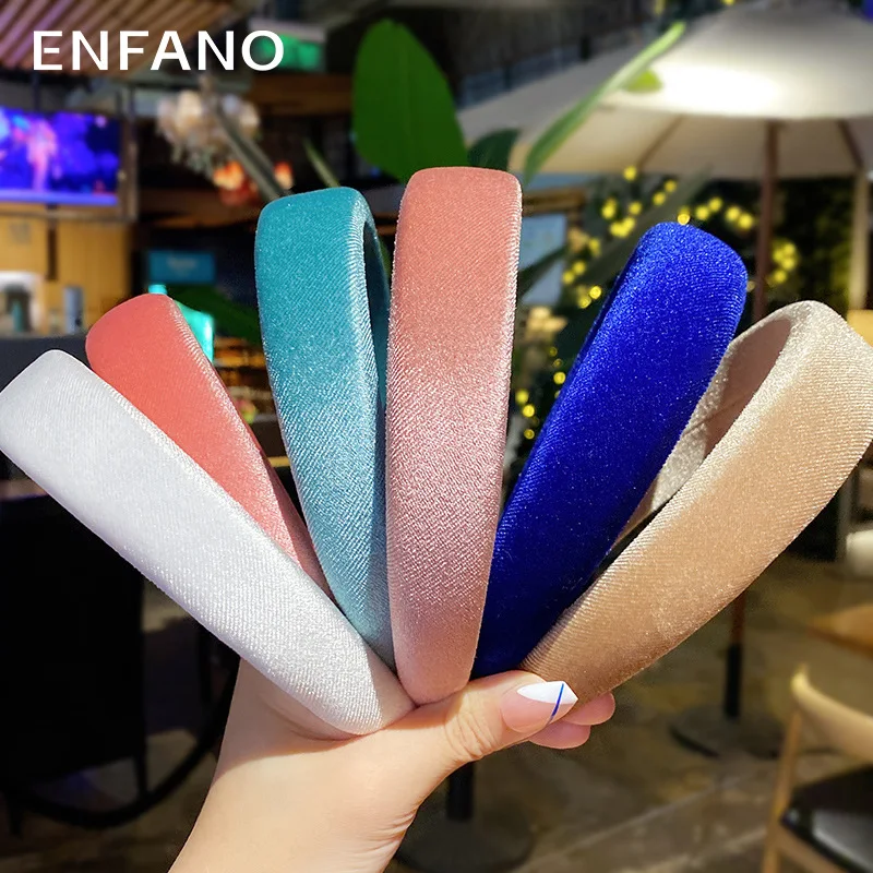 

Enfano Sponge Headband Female Online Influencer Same Style Wide-Brimmed High Skull Top Versatile Headband Hairpin Hair Accessori