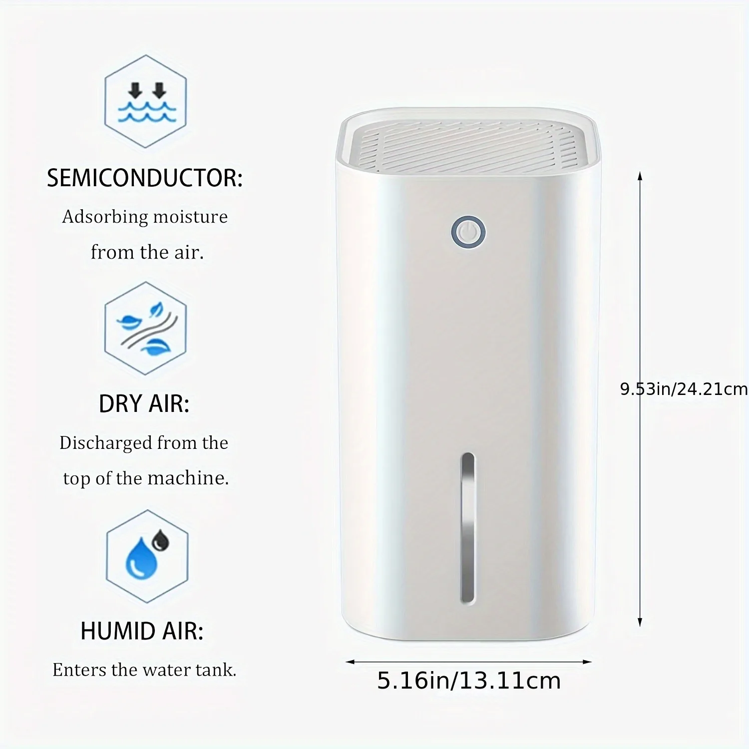 기본 공기 필터가 포함된 850mL 제습기 Ft 휴대용 소형 제습기 홈 오피스용 자동 꺼짐 보호 습도 제어