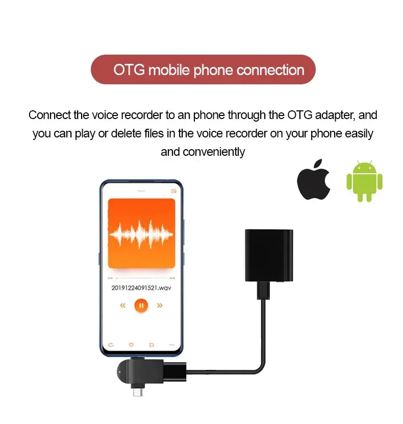 Mini voice activated recorder hidden magnet recording listening