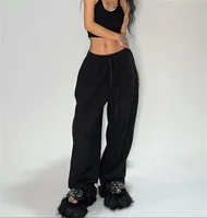 Casual Solid Sweatpants For Women High Waist Lace Up Loose Joggers Pant Classic Baggy Streetwear Female Sport Dance Trouser Y2K - Image 4