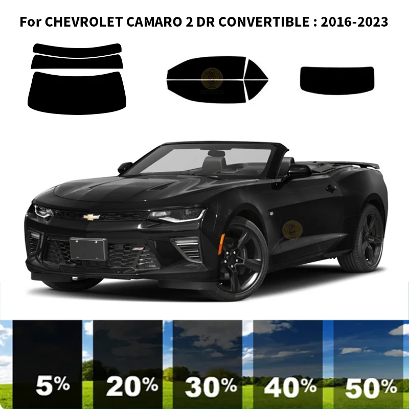 

Precut nanoceramics car UV Window Tint Kit Automotive Window Film For CHEVROLET CAMARO 2 DR CONVERTIBLE 2016-2023