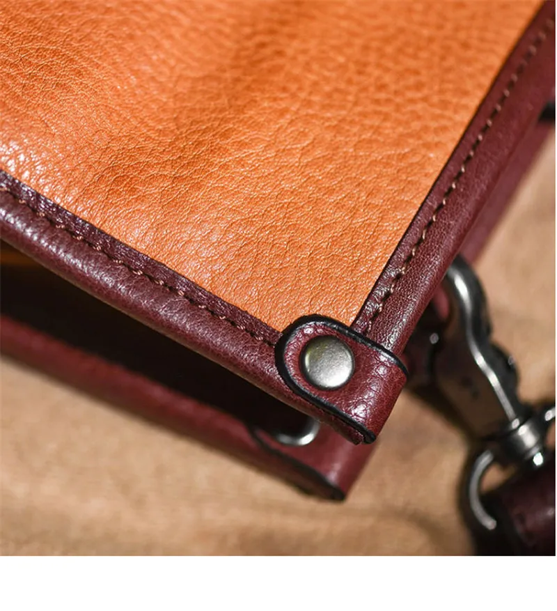 Pndme Mode Echt leder Damen Handtasche Designer Luxus natürliche echte Rindsleder Frauen wochen ende Party Schulter Umhängetasche – Detail 20
