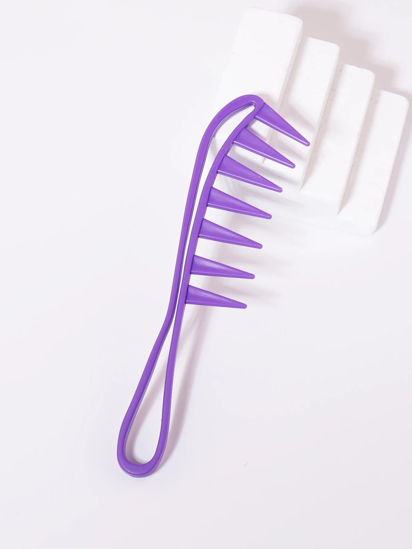 plastic men's oil comb wide toothed shark comb hair clipper curly hair salon styling for real wigs 1pc