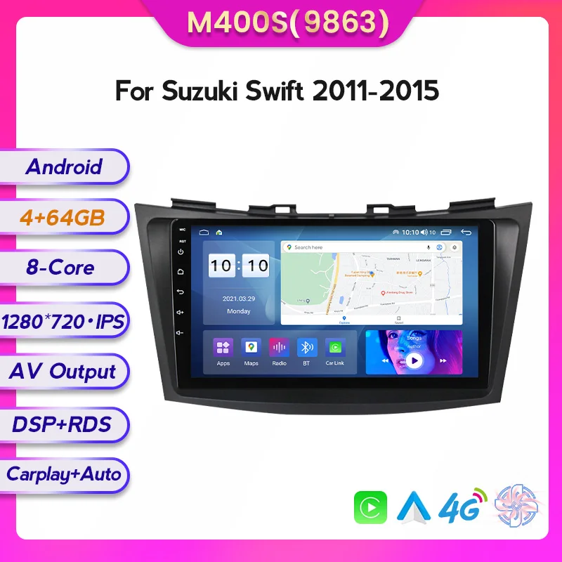 MEKEDE Android IPS Screen DSP for Suzuki Swift 2011 2012 2013 2014 2015 Stereo Autoradio Support Carplay 4G Wifi Video RDS FM car hd video player Car Multimedia Players