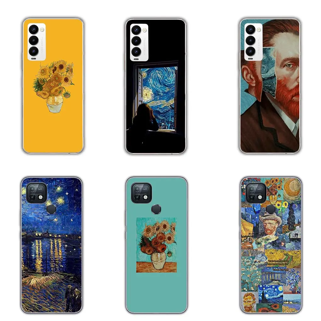 Van Gogh Sunflower Art Soft Phone Case Cover