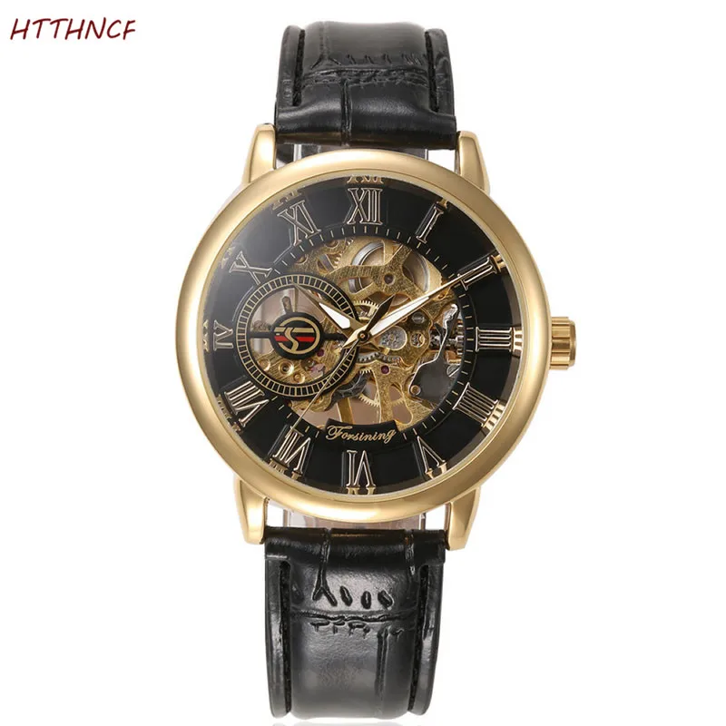  Gosasa Gold Skeleton Automatic Men's Watch Steampunk