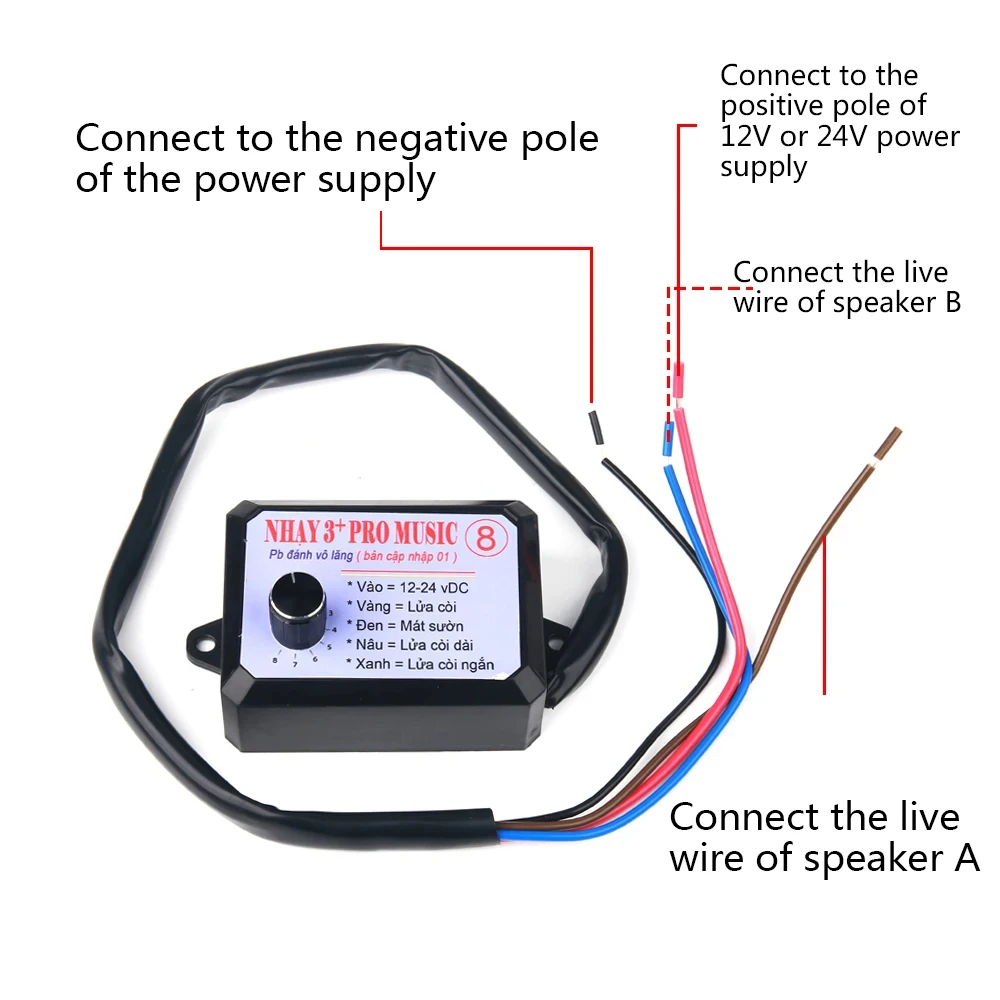 Controller Clacson Auto/Moto 25 Toni | Impermeabile IP66, DC12-24V, Con Effetti Sonori Musicali - Foto 10