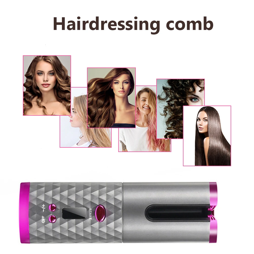Auto Rotat Hair Curler Portable Wireless Automatic Hair Curler Scald-Free Multi-function Rechargeable Hairstyle Accessories