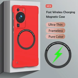 Ultra Thin Matte Frameless Magnetic Phone Case Cover for Huawei nova 12 (Red)