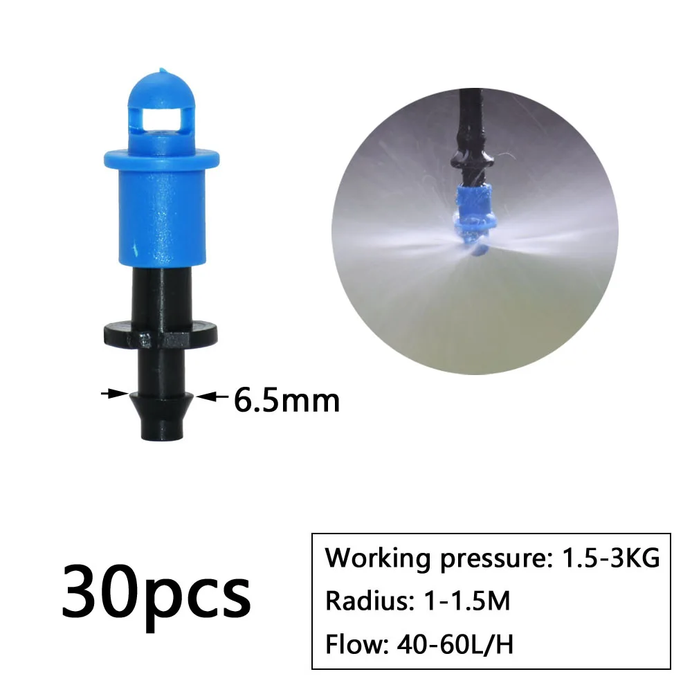 90/180/360° Gardens Adjustable Drip Irrigation Sprinkler Misting Nozzles on 13CM Stake Dripper Inserting Ground Sprayer 3