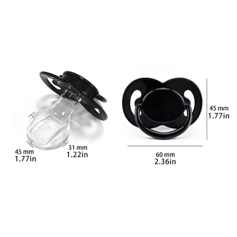 Silicone Pacifier Safe Adult Pacifier Large Calibers Soft Silicone Pacifiers Soothes Your Mind Relax Dummy Nipple Stress Relief