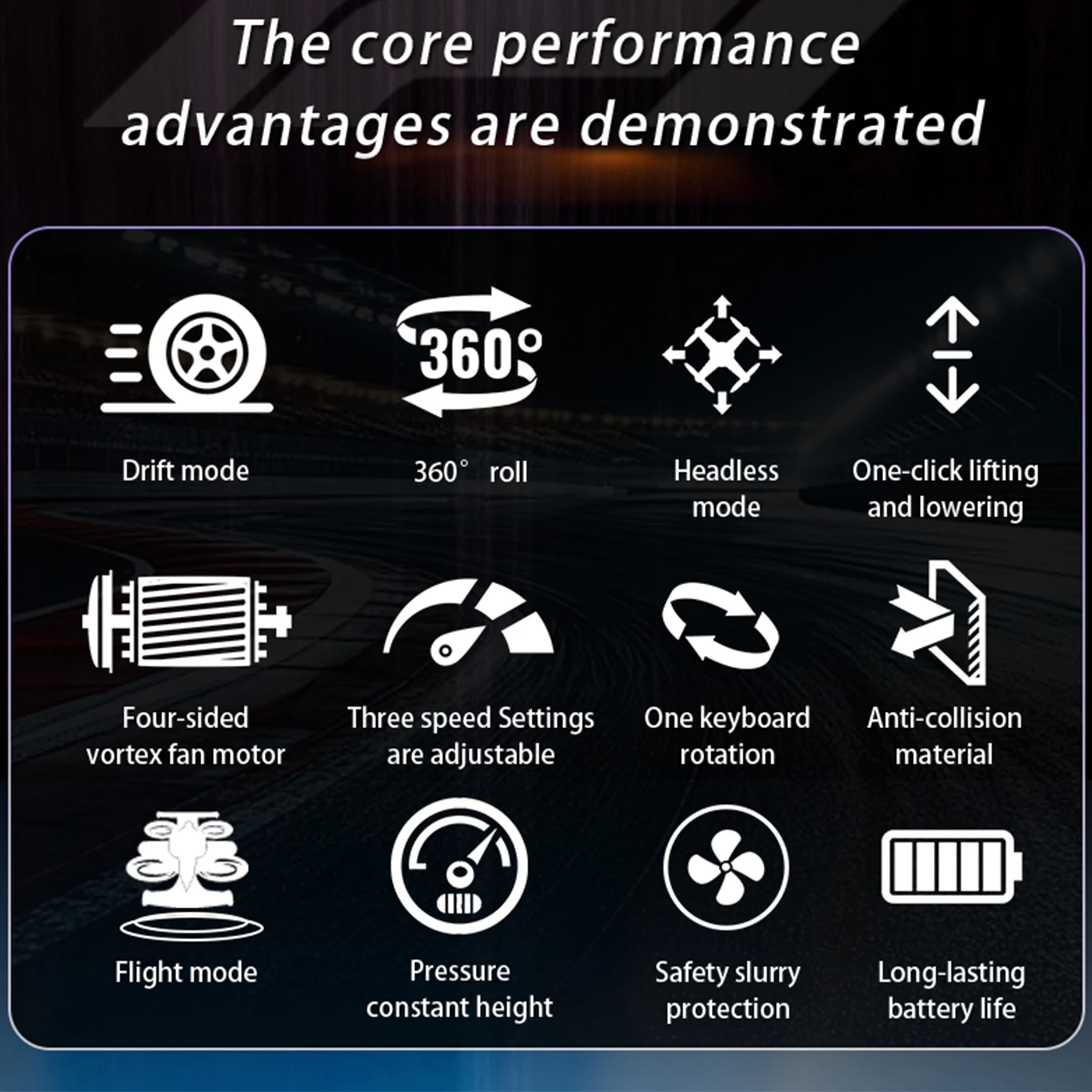 랜드 에어 RC 쿼드콥터 & 드리프트 카 360도 회전 헤드리스 모드 전동 항공기 성인 및 십대 남자아이들을 위한 크리스마스 생일 선물