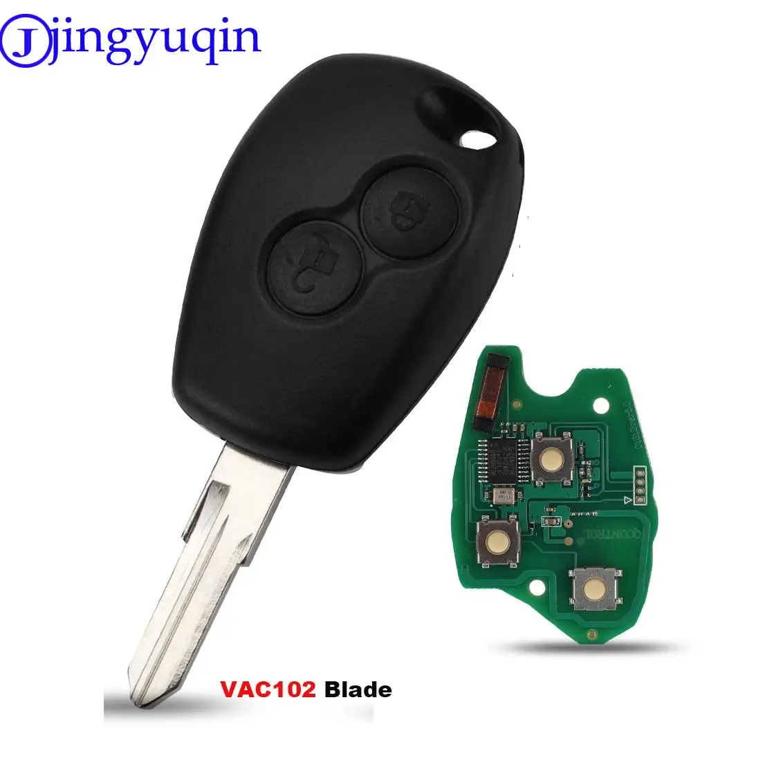 Car Key 2 Buttons Remote Key For Renault Duster Modus Clio 3 Twingo DACIA Logan Sandero Kangoo 433MHz PCF7947/7946/4A Chip jingyuqin