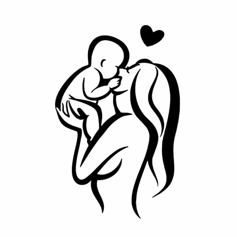 

110CM Fun Lovely Baby on Board Mom Sticker Vinyl Decal Car Styling Decoration