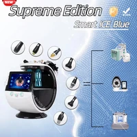 Appareil de soin du visage 7 en 1 Smart Ice Blue Hydra-Oxygen Small Bubble Skin Detector Ultrasonic Hydra Skin Care Facial 1