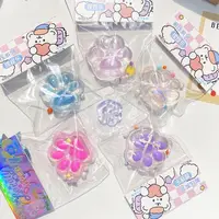 TPR Cat Paw Slow Rebound Toy Funny Pearl Transparent Cat Claw Pinch Toy Lovely Cartoon Squeeze Cat Paw Decorative 1