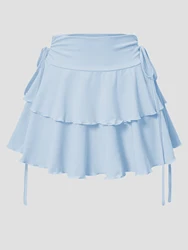 Solid Color High Waist Slim Fit Summer Skirt - S (SKY BLUE)