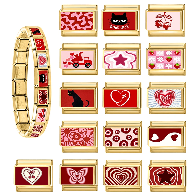 Funny Charm Bracelet Fashion Jewelry Accessories 9mm Stainless Steel