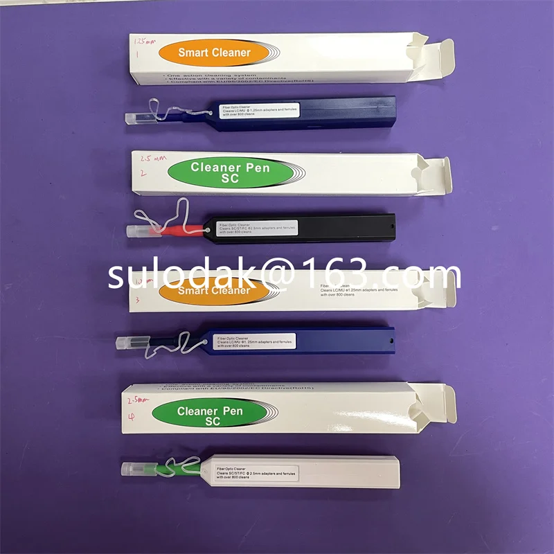 Cleaning Pen Fiber Tool 2.5mm MU 1.25mm SC FC ST LC Connector FTTH Optical Smart Cleaner Fiber Optic Universal Connector