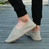 Gentleman Casual Comfort Bohemian Slip on Lazy Shoes Summer Female Mens Flat Slip on Canvas Strap Loafers Straw Espadrilles 6