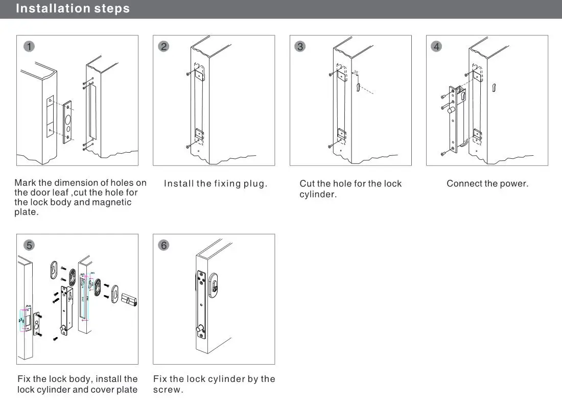 Electric Bolt Lock Fail Secure Electromagnetic Lock for Door Access Control Syst