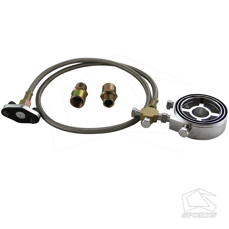Universale Filtro Olio Radiatore Sandwich Piastra Adattatore Calibro Di Olio Turbo Radiatore Olio Adattatore + Olio/Carburante Per Sr20Det Ka24De