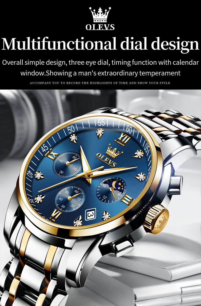 OLEVS 2858 Men's Watch - Material detail