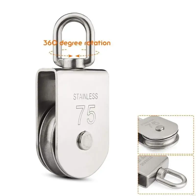 C90D M75 리프팅 단일 풀리 롤러 360도 회전 링 풀리 블록