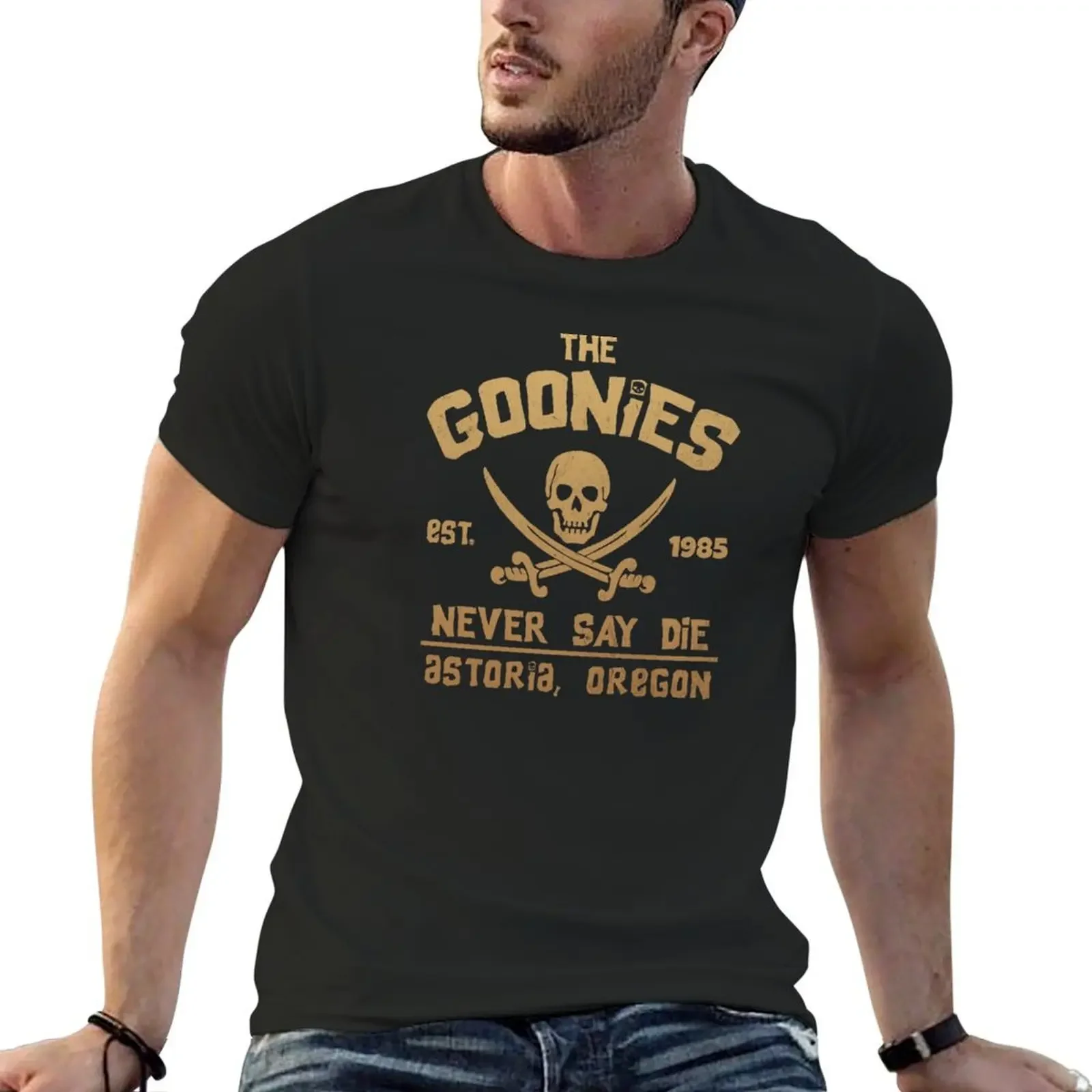 

The Goonies Never Say Die T-shirt heavyweights Aesthetic clothing men workout shirt