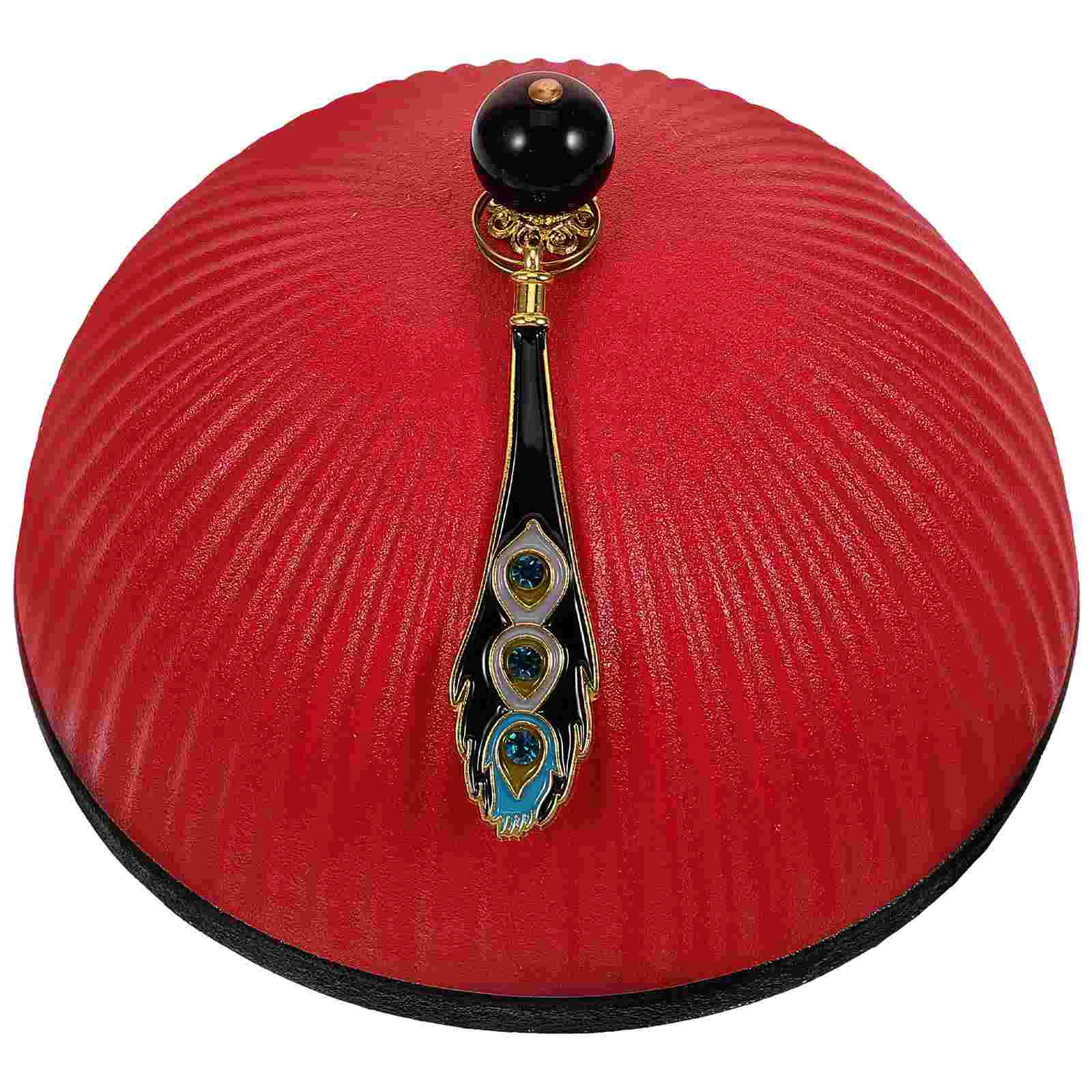 

Creative Official Hat Ashtray for Home Living Room and Office Ceramic Ornaments (first Grade Red)