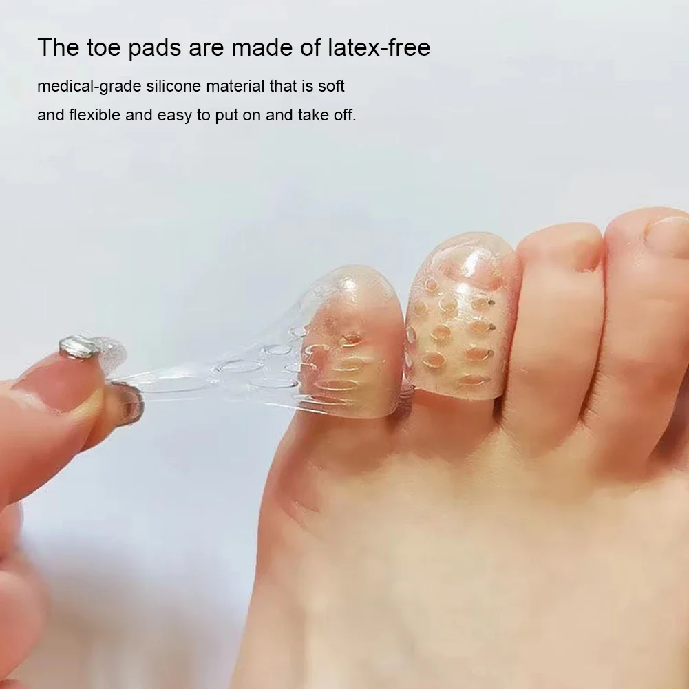 Silicone Toe Caps Anti-Friction Breathable Protector Prevents Blisters 20-2pc silicone toe cap