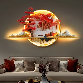 3D Chinese Pine LED Picture Sconce 1