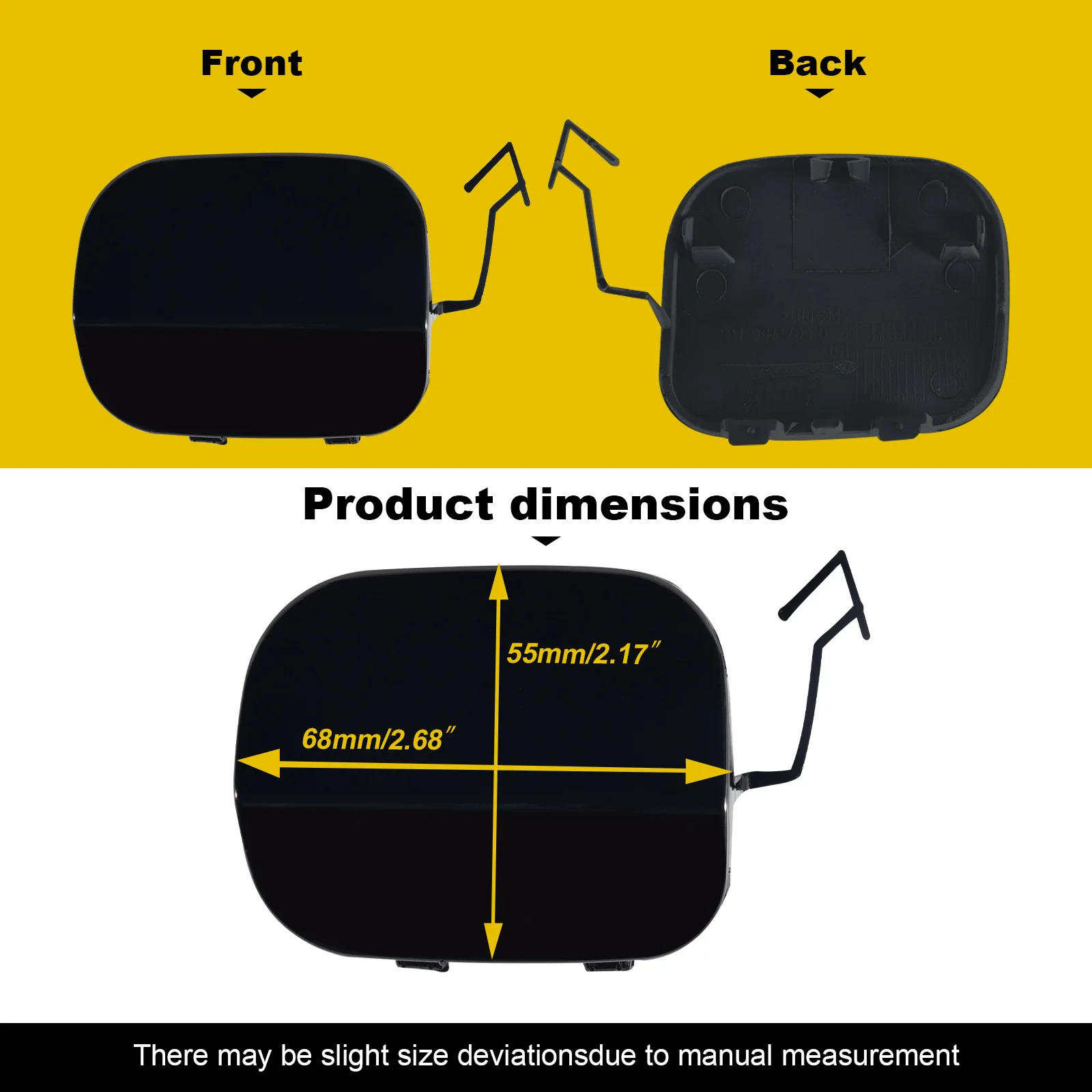 Front Bumper Tow Hook Cover Cap For Porsche Cayenne-9YA 9Y0 Fit Base GTS S Turbo Sport 9Y0807155G2X 9Y0807156G2X