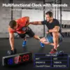 Gym Timer 2.2 inch LED Workout Colck Count Down/Up Clock 12" x 3.5" Ultra-Clear Digital Display Multi-Scenes with Remote 4