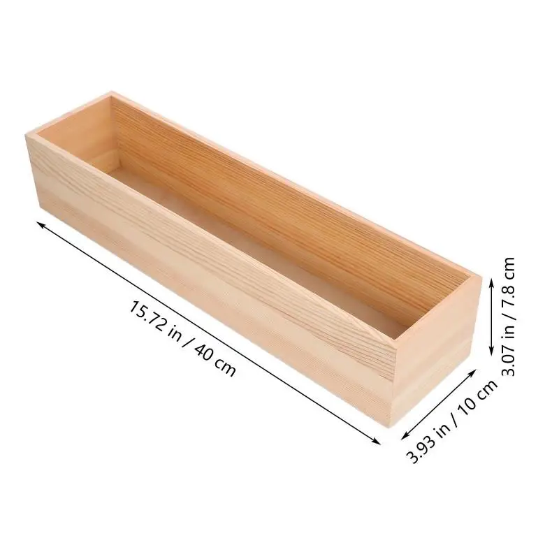 Wooden Storage Box  Without Lid Organizer Small Gift Craft Jewelry Holder Containers Sundries Storage Boxes for Home Office