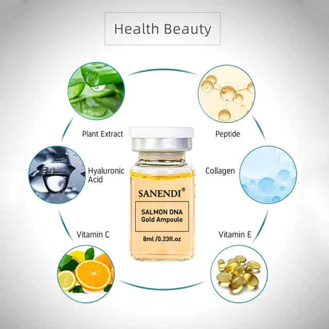 2 in 1 Salmon DNA &Jet Care VC serum firming deep skin care moisturizing whitening ampoule facial anti-aging Whitening Set 3
