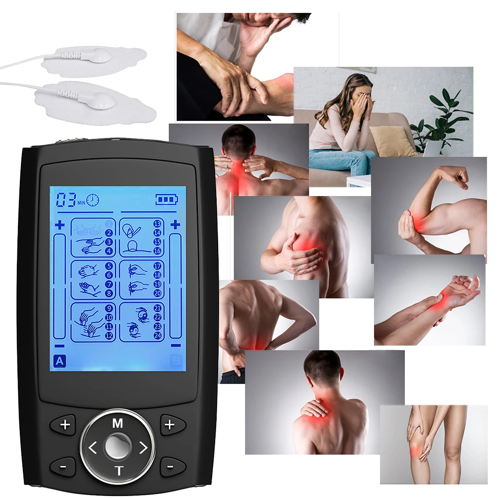 Stimolatore Muscolare TENS EMS 24 Modalità Intensità Regolabile - immagine 2