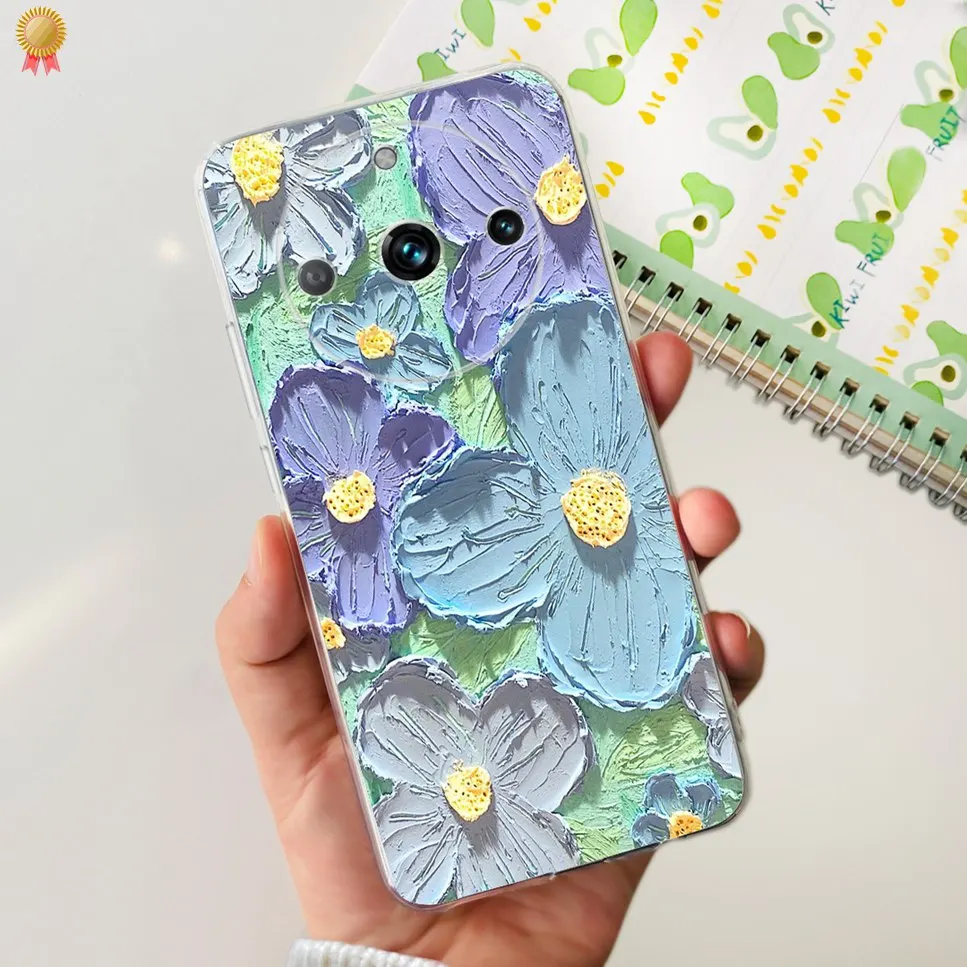 Clear Cute Cartoon Cat Soft Silicone TPU Back Cover