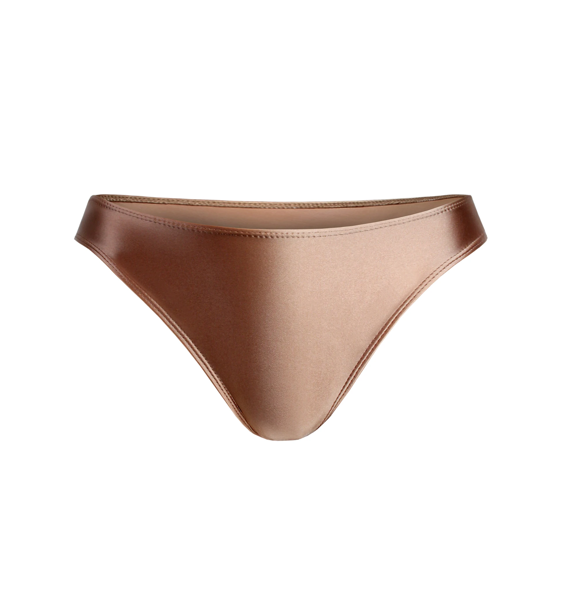 glossiness Series thongs Bikini smooth underpants Silky Solid Bikini low-waisted Tights Underpants Oily swimming trunks