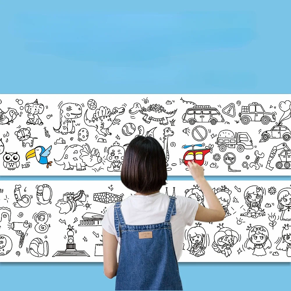 Painting Canvas Children Painting Roll DIY Drawing Early Educational Toys