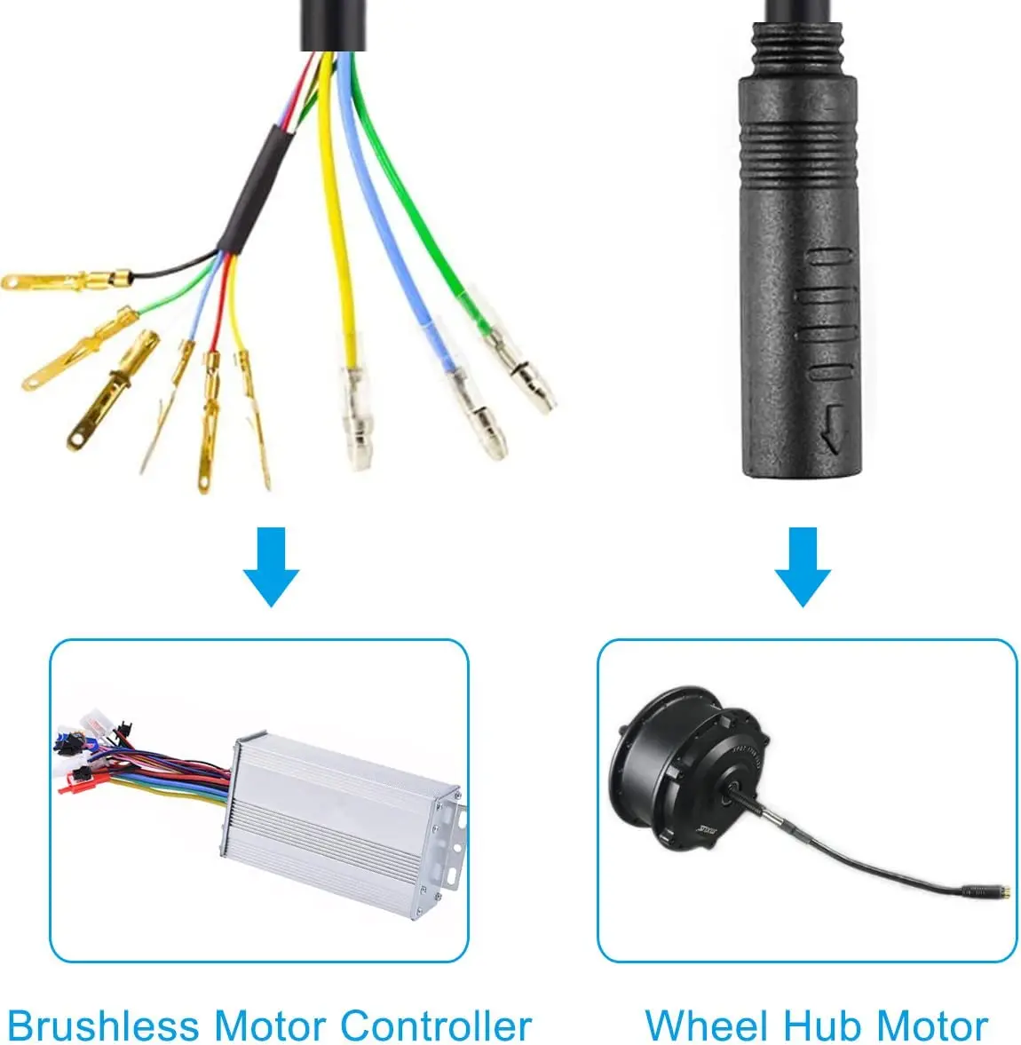 Câble D'Extension De Moteur De Vélo Électrique, Câble De