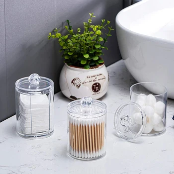 Makeup Cotton Pad Organizer Bathroom Storage Box For Cotton Swabs Cosmetics Jewelry Makeup Remover Pad Container box