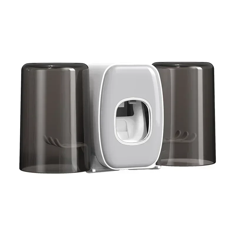 Simple toothpaste machine wall hanging lazy automatic labor-saving one-click toothpaste machine squeeze toothbrush holder set toothpaste dispenser toothpaste squeezer toothbrush holder